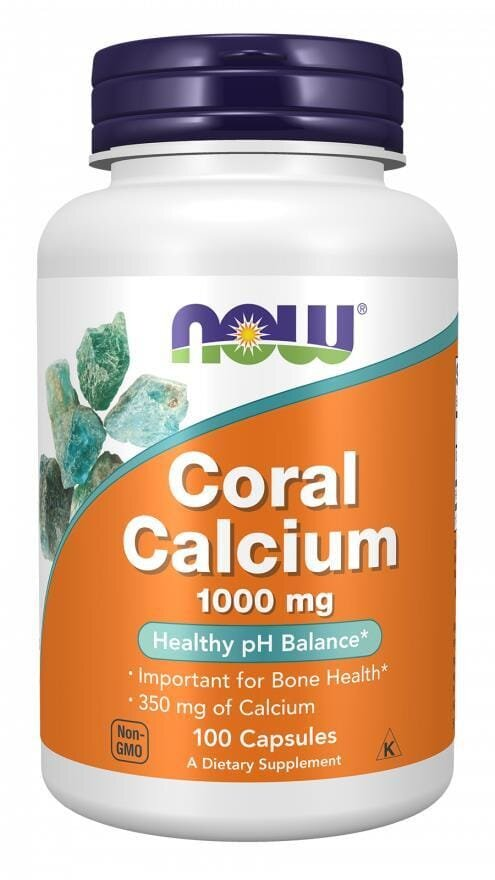 Кораловий Кальцій NOW Coral Calcium 1000 мг капсули №100