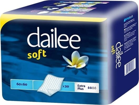 Пелюшки Dailee Soft одноразові поглинаючі, 60 см х 60 см, 20 штук