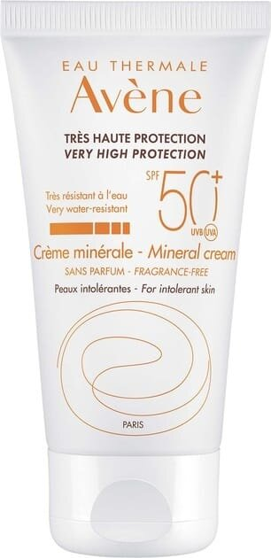 Крем сонцезахисний Avene SPF50+ мінеральний для гіперчутливої шкіри, 50 мл