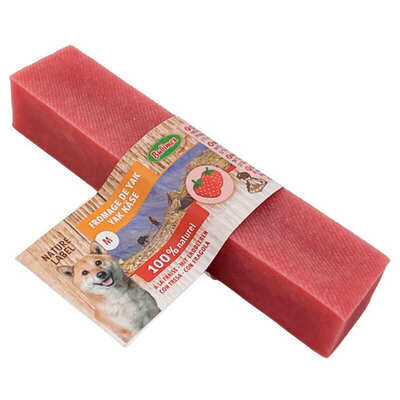 Ласощі Bubimex Yak cheese strawberry сирні з молока яка з полуницею для собак, 100-120 г