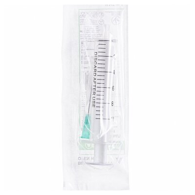 Шприц 10 мл Medicare Syringe 2-компонентний з голкою 21G (0,8 х 38 мм), 1 штука
