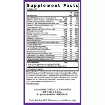 Мультівітаміни для вагітних New Chapter One Daily Prenatal Multivitamin, 30 вегетаріанських капсул