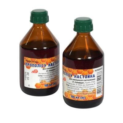 Прополісу настойка по 100 мл у флак. скл.