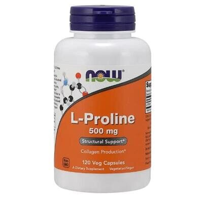 L-Пролін NOW L-Proline 500 мг вег. капсули №120