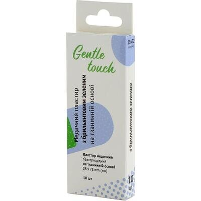Пластир медичний Gentle touch бактерицидний, на тканинній основі з хлоргексидином 25 мм х 72 мм, 20 штук