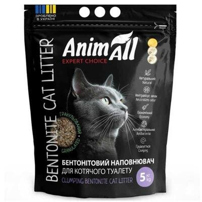 Наповнювач для туалету AnimAll бентонітовий гранульований, 5 кг