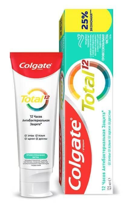 Зубний гель Colgate Total 12 Професійне чищення, 125 мл