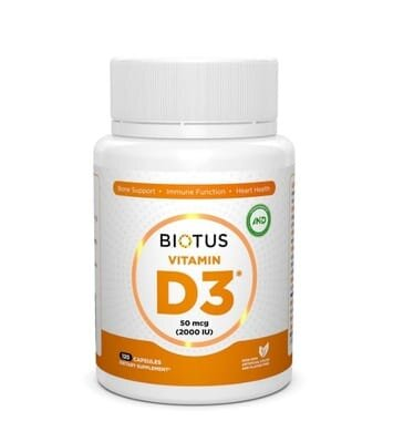 Вітамін D3 Biotus Vitamin D3 капсули по 2000 МО №120