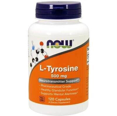 L-тирозин NOW L-Tyrosine 500 мг вег. капсули №120