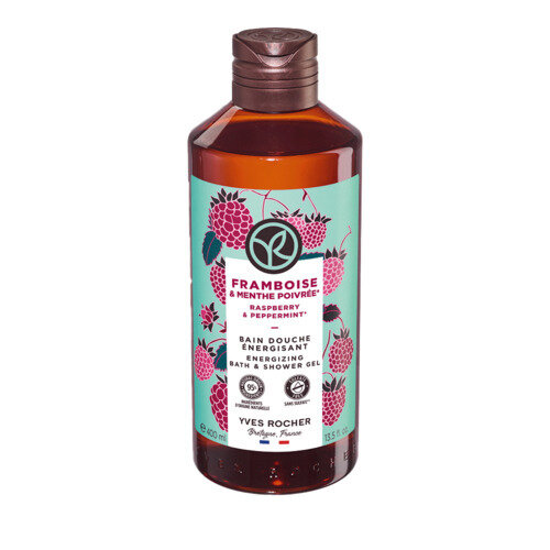 Гель для ванни та душу Yves Rocher Малина-М'ята, 400 мл
