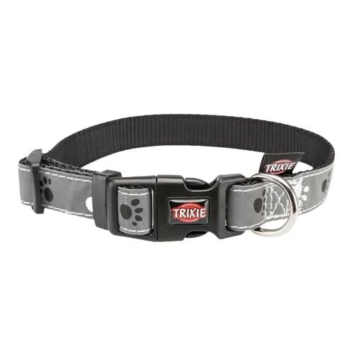 Нашийник для собак Trixie 12221 Silver Reflect з лапами світловідбивний XS-S, 22-35 см/15 мм