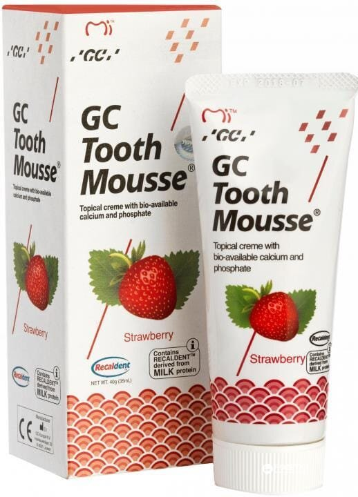 Крем для зубів GC Tooth Mousse для відновлення емалі Полуниця, 35 мл