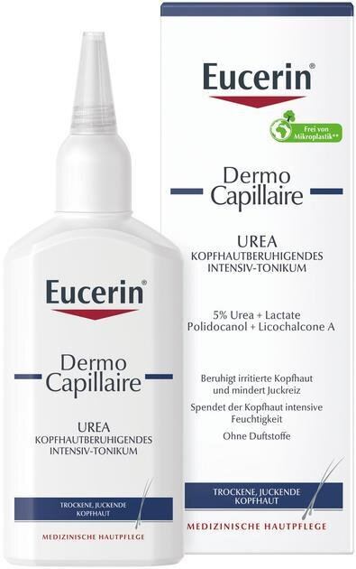 Тонік Eucerin DermoCapillaire 5% Urea Intensive Moisturizer Інтенсивний зволожуючий для сухої та подразненої шкіри голови (69658), 100 мл