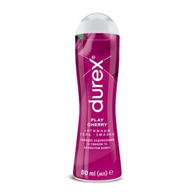 Інтимний гель-змазка Durex Play Cherry зі смаком та ароматом вишні (лубрикант), 50 мл
