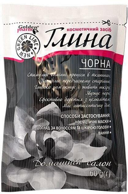 Глина чорна Golden Pharm косметична, 60 г