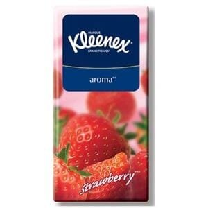 Хусточки паперові Kleenex Aroma з ароматом полуниці, 10 шт х 1 уп