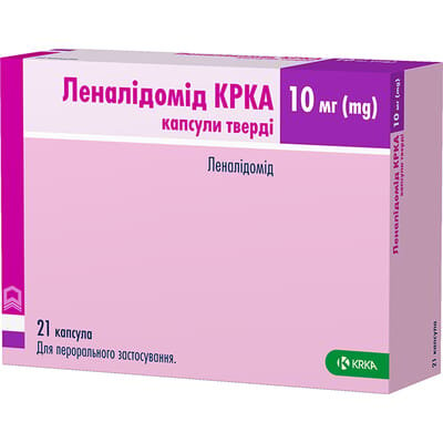 Леналідомід КРКА капсули тв. по 10 мг №21 (7х3)