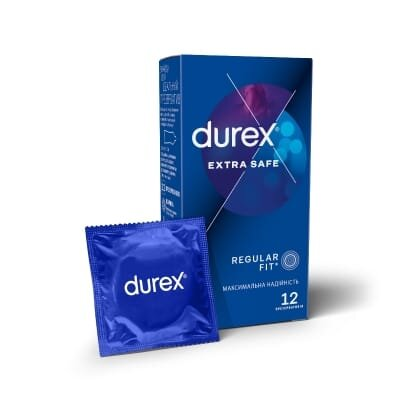 Презервативи латексні Durex Extra Safe максимальна надійність, 12 штук