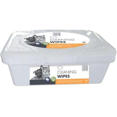 Серветки вологі M-Pets Pet Cleaning Wipes для шкіри та шерсті собак і котів будь-якого віку різних порід, 80 штук