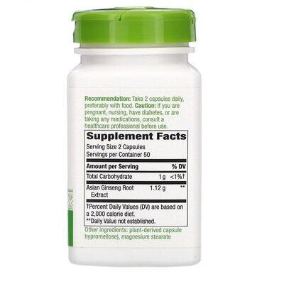 Азіатський женьшень Nature's Way Asian Ginseng 1120 мг, 100 капсул