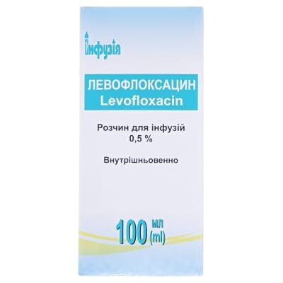 Левофлоксацин розчин д/інф. 0.5 % по 100 мл у пляш.