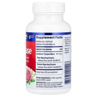 Кандідаза Enzymedica Candidase, 120 капсул