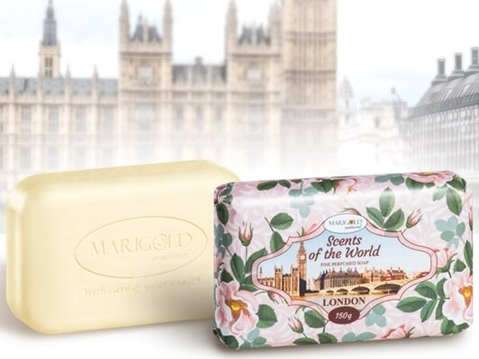 Мило тверде Marigold Natural Лондон натуральне парфумоване, 150 г