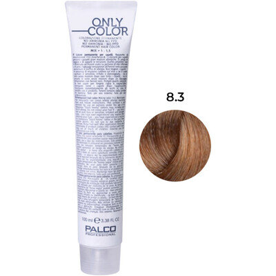 Крем-фарба для волосся Palco Professional Only Color безаміачна № 8.3 блонд світлий золото, 100 мл