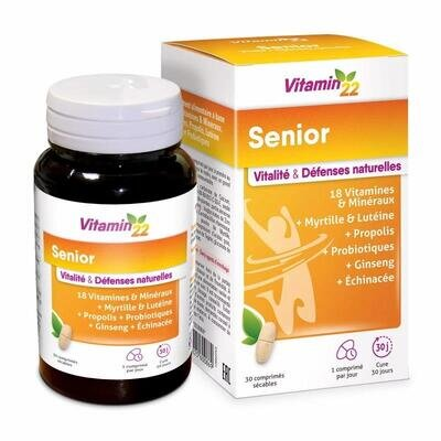 Вітаміни для зрілого та похилого віку Vitamin 22 Senior таблетки №30 у флак.