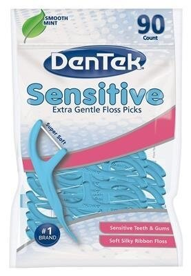 Флос-зубочистки DenTek Екстра м'які (Sensitive), 90 штук