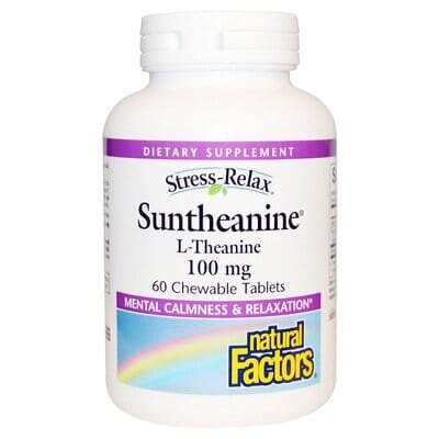 L-Теанін Natural Factors Stress-Relax Suntheanine L-Theanine 100 мг, 60 таблеток