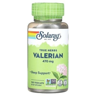 Валеріана Solaray Valerian 470 мг, 100 капсул