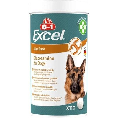 Хондропротектор 8in1 Excel Glucosamine для собак, 110 таблеток
