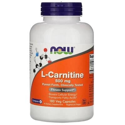 L-Карнітин NOW L-Carnitine 500 мг вег. капсули №180