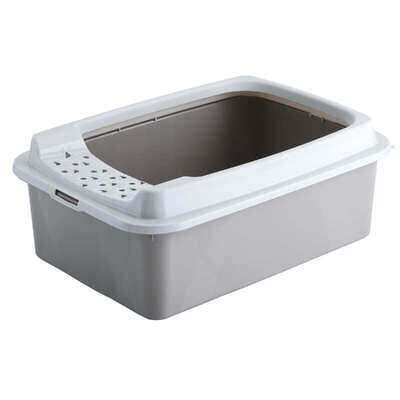 Туалет Rotho MyPet Cat Toilet Bonnie ECO відкритий для котів з рамкою, колір капучино