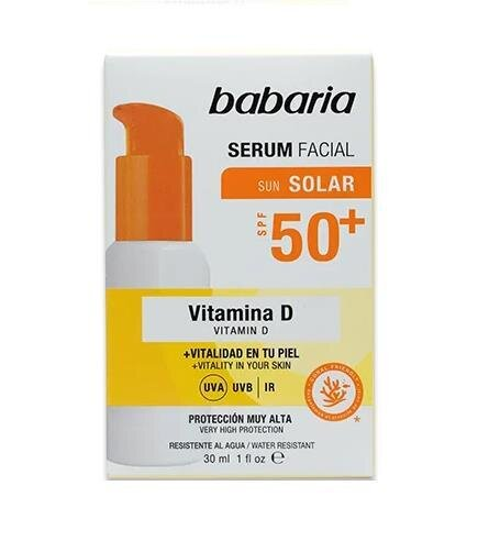 Сироватка для обличчя Babaria SPF50 сонцезахисна з вітаміном D, 30 мл