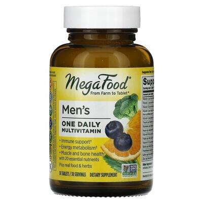 Мультивітаміни для чоловіків MegaFood Men's One Daily без заліза, 30 таблеток