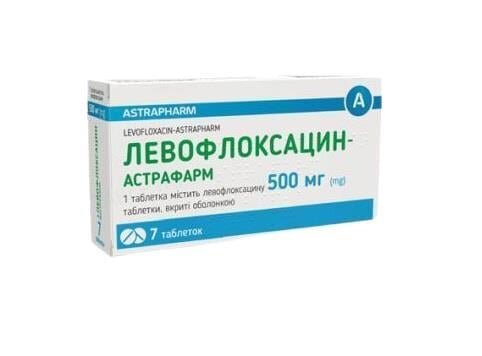 Левофлоксацин-Астрафарм таблетки, в/о по 500 мг №7