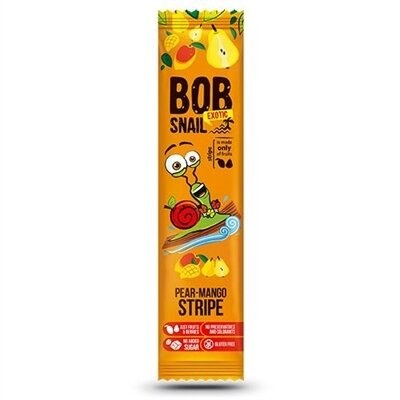 Цукерки Bob Snail Stripe натуральні груша-манго, 14 г