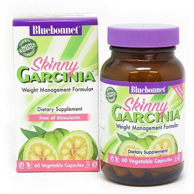 Гарцинія формула управління вагою Bluebonnet Nutrition Skinny Garcinia, 60 вегетаріанських капсул