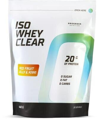 Протеїн Progress Nutrition Iso Whey Clear червоне фруктове желе з ківі, 460 г