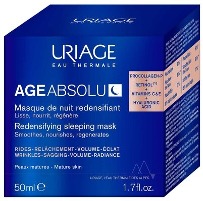 Маска для обличчя Uriage Age Absolu нічна для відновлення щільності шкіри, 50 мл