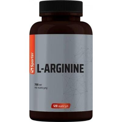 L-аргінін Sporter L-Arginine 700 мг, 120 капсул