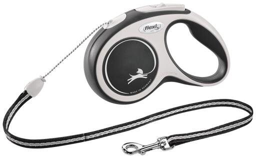 Повідець-рулетка Trixie 212801 Flexi New COMFORT, чорна (трос) XS 3 м, до 8 кг