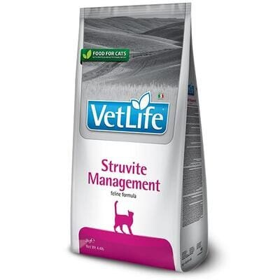 Корм сухий Farmina Vet Life Management Struvite для котів для лікування та профілактики рецидивів струвітних уролітів, 2 кг
