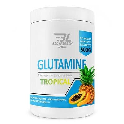 Глютамін Bodyperson Labs Glutamine тропічні фрукти, 500 г
