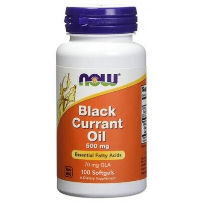 Чорної смородини олія NOW Black Currant Oil 500 мг м'які капсули №100