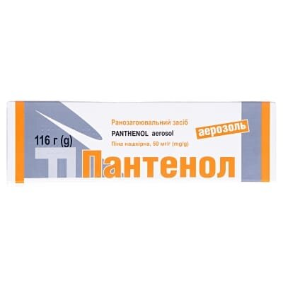 Пантенол аерозоль піна н/ш 50 мг/г по 116 г у конт.