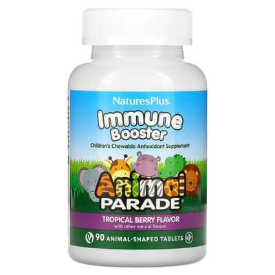 Комплекс для підтримки імунної системи для дітей Nature's Plus Animal Parade Kids Immune Booster, тропічні ягоди, 90 таблеток