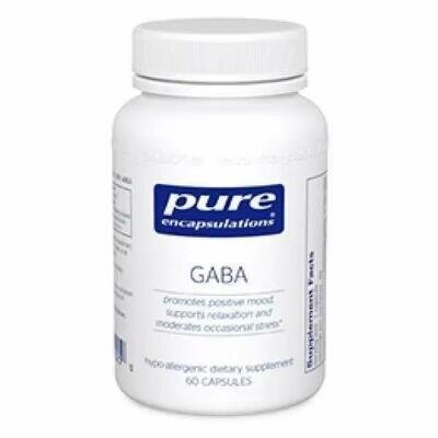 ГАМК (гамма-аміномасляна кислота) Pure Encapsulations GABA, 60 капсул